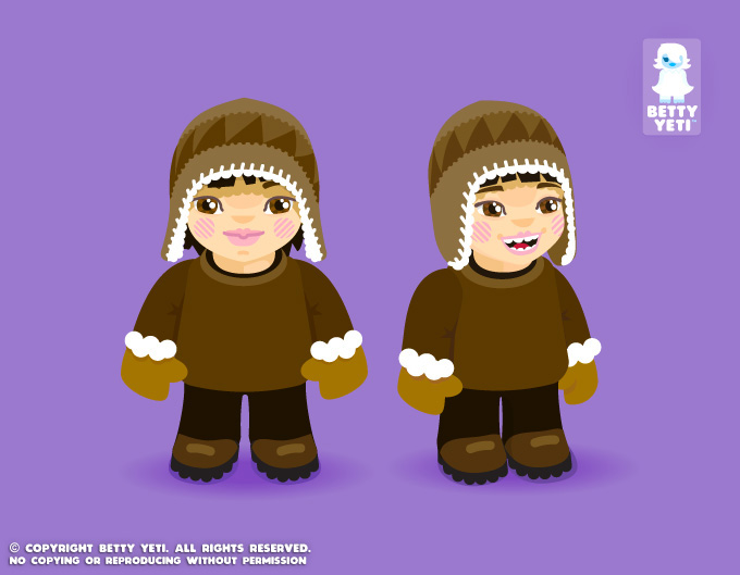 The child from Betty Yeti stories. Character sheet.