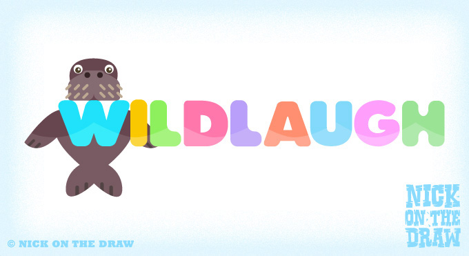 Russ the walrus on the wildlaugh logo